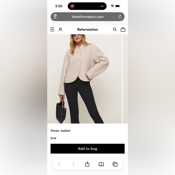 Reformation Cream Blazer - Picture 2 of 2